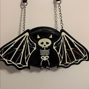 Betsey Johnson Skeletal Bat Crossbody Bag